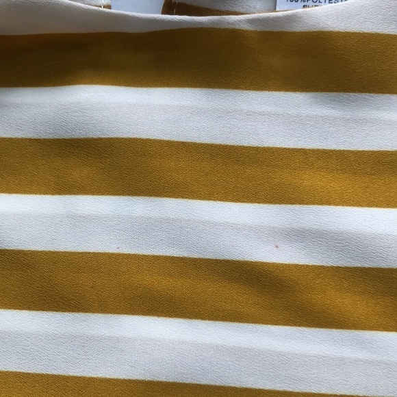 Esley Gold White Striped Summer Sundress Size Small - Picture 11 of 11